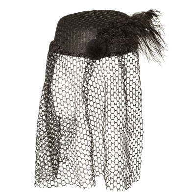 Hat Black widow with veil | B2B