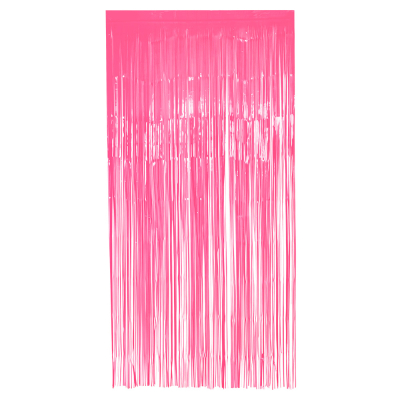 Rideau de porte rose fluo