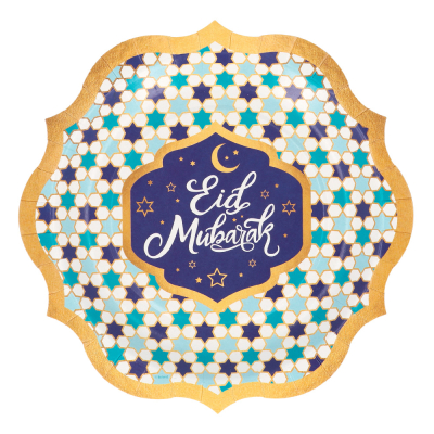 Kartonnen bordje Eid Mubarak.