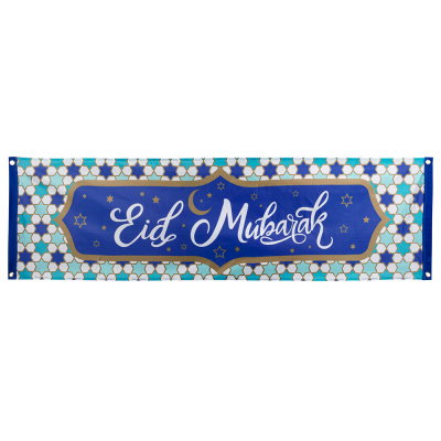 Polyester-Banner Eid Mubarak.