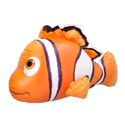 Inflatable, tropical orange/white clownfish.
