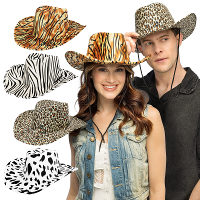 Assortiment cowboyhoeden met dierenprint voor carnaval