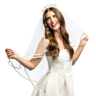 Bride tiara with veil for hen parties