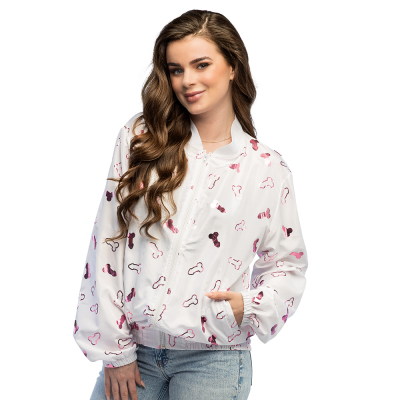 Jacket with penises for girls' night L for bad taste party
