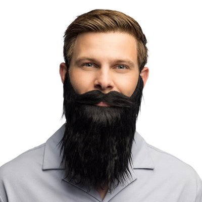 Black beard with moustache for carnival or bad taste party