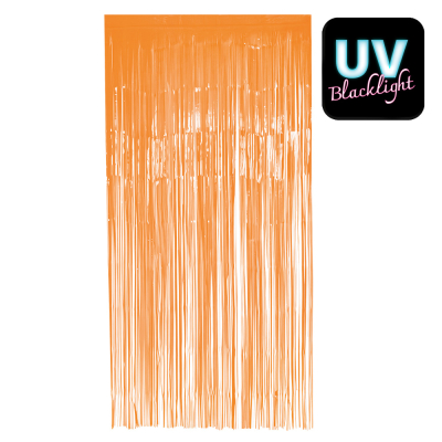 Door curtain neon orange