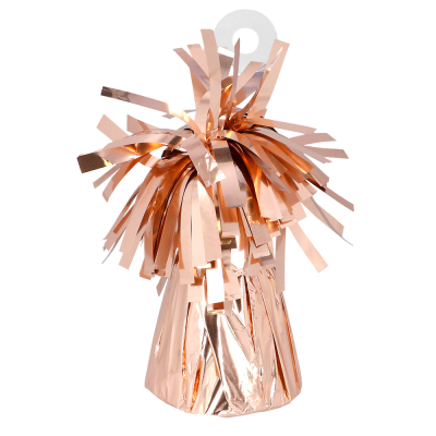 Ballongewicht in Ros�gold mit transparentem Haken zum Befestigen von Ballons.