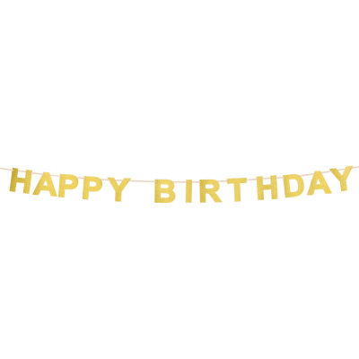 Guirlande de lettres dor�es Joyeux anniversaire.