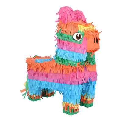 Colourful paper llama piñata for children's parties, birthdays and merry theme parties.