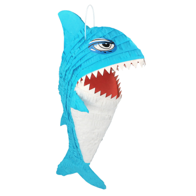 Cool shark pinata for a children's birthday or theme party.