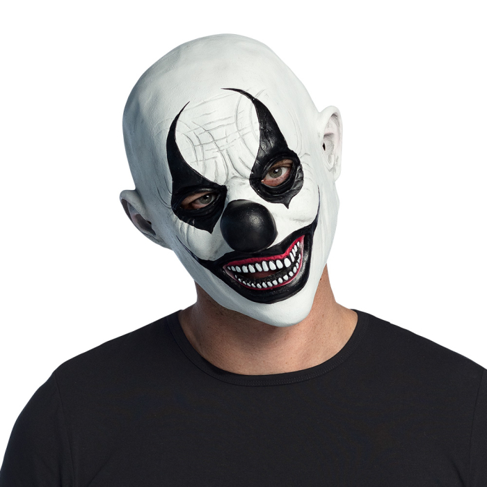 Masque noir et blanc de clown tueur